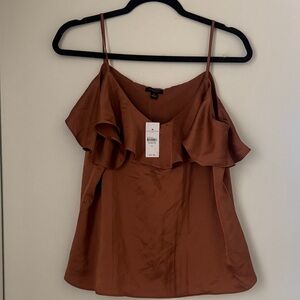 Ann Taylor Copper Ruffle Camisole